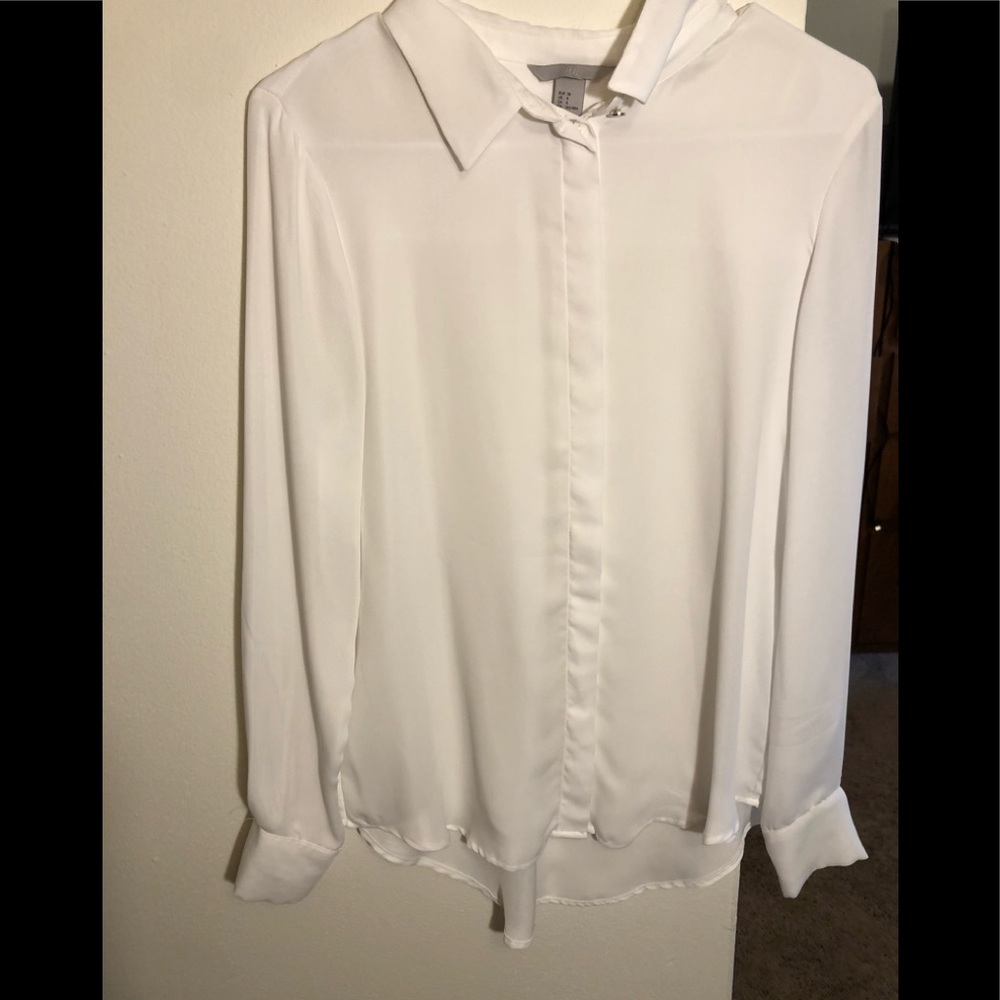 White button up blouse from H&M size 8